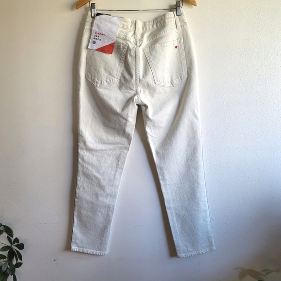 NEW! SUNDRY, Women's Side Stitch Slim‎ Straight Jean, Vanilla, Size 29, NWT - Picture 8 of 16